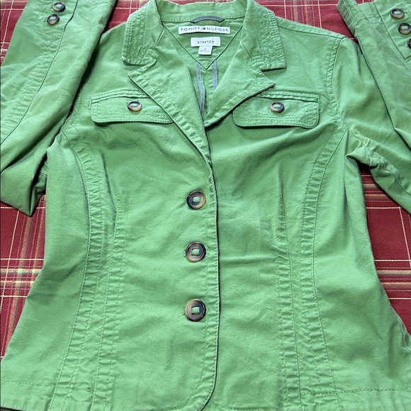 Tommy Hilfiger Women’s Vintage Stretch Denim Single-Breasted Jacket 2 Pocket 6 - Picture 5 of 13